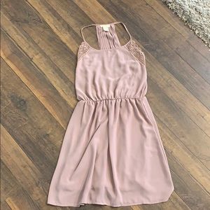 Pale pink summer dress semi open back size small